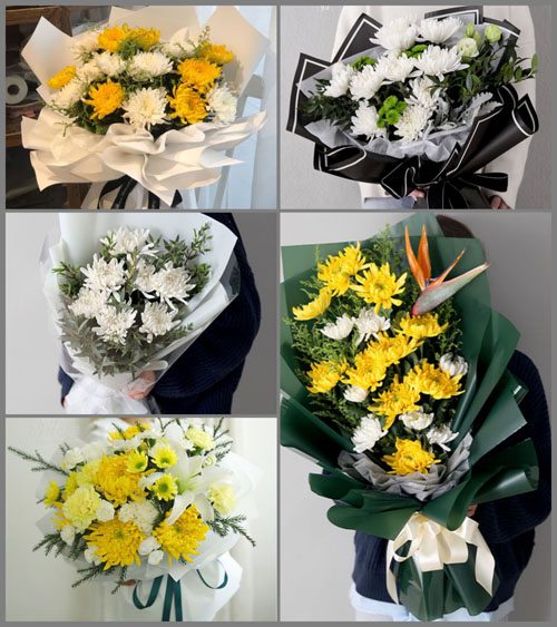 山东莱芜莱城区苗山镇蔡峪村白事花束代送